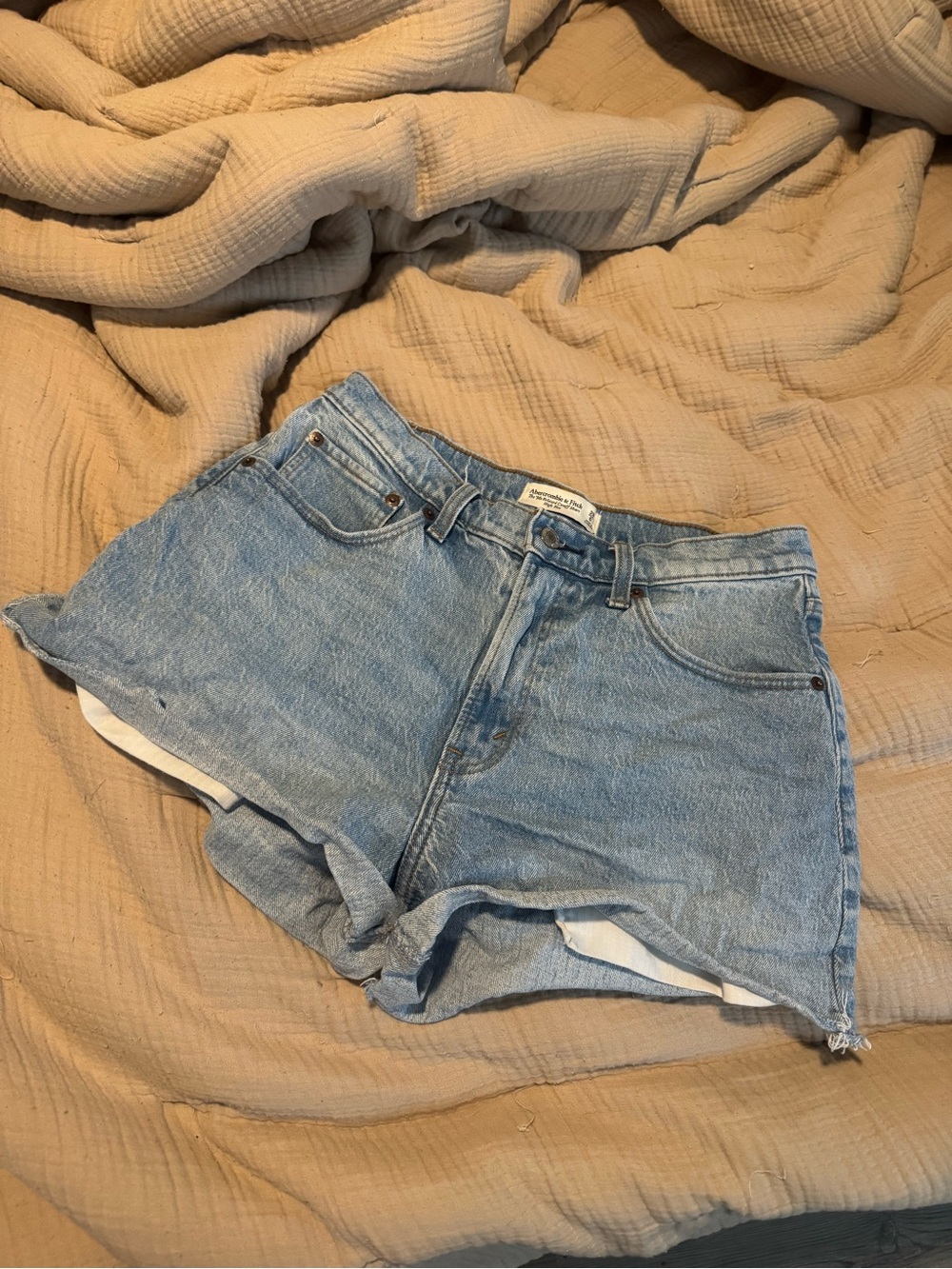 Abercrombie & Fitch Light Blue Denim Shorts